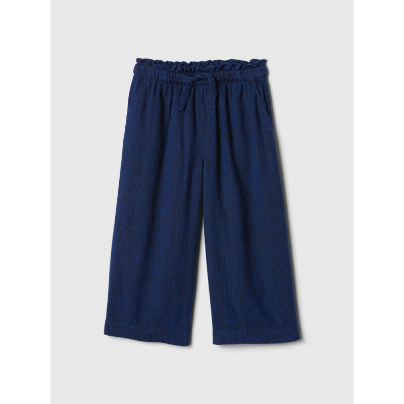 LINEN TIE WAIST PULL ON PANT DARK INDIGO