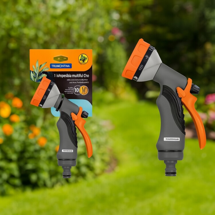 PISTOLA JARDIN 7 POSICIONES TRAMONTINA NARANJA