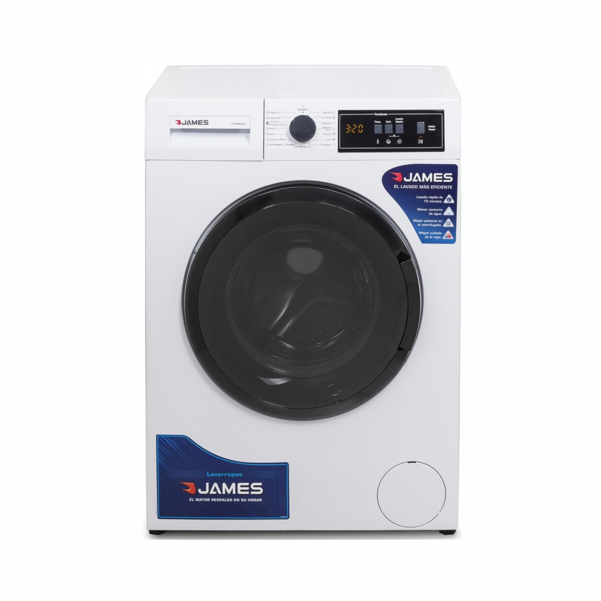 Lavarropas JAMES LR 6990 BLT Capacidad 6Kg Carga Frontal 