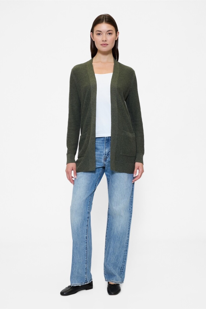 Saco Sin Botones Bella Mujer Olive