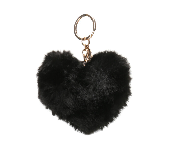 Llavero Miss Carol Con Forma Corazon Negro