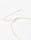 Cadena Corta con Dije Strass Collar Weather Con Cubic Zirconia - Dorado