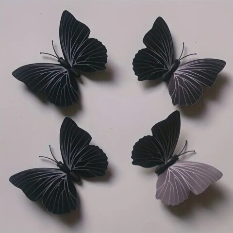 Mariposas con Imán x12 Negras