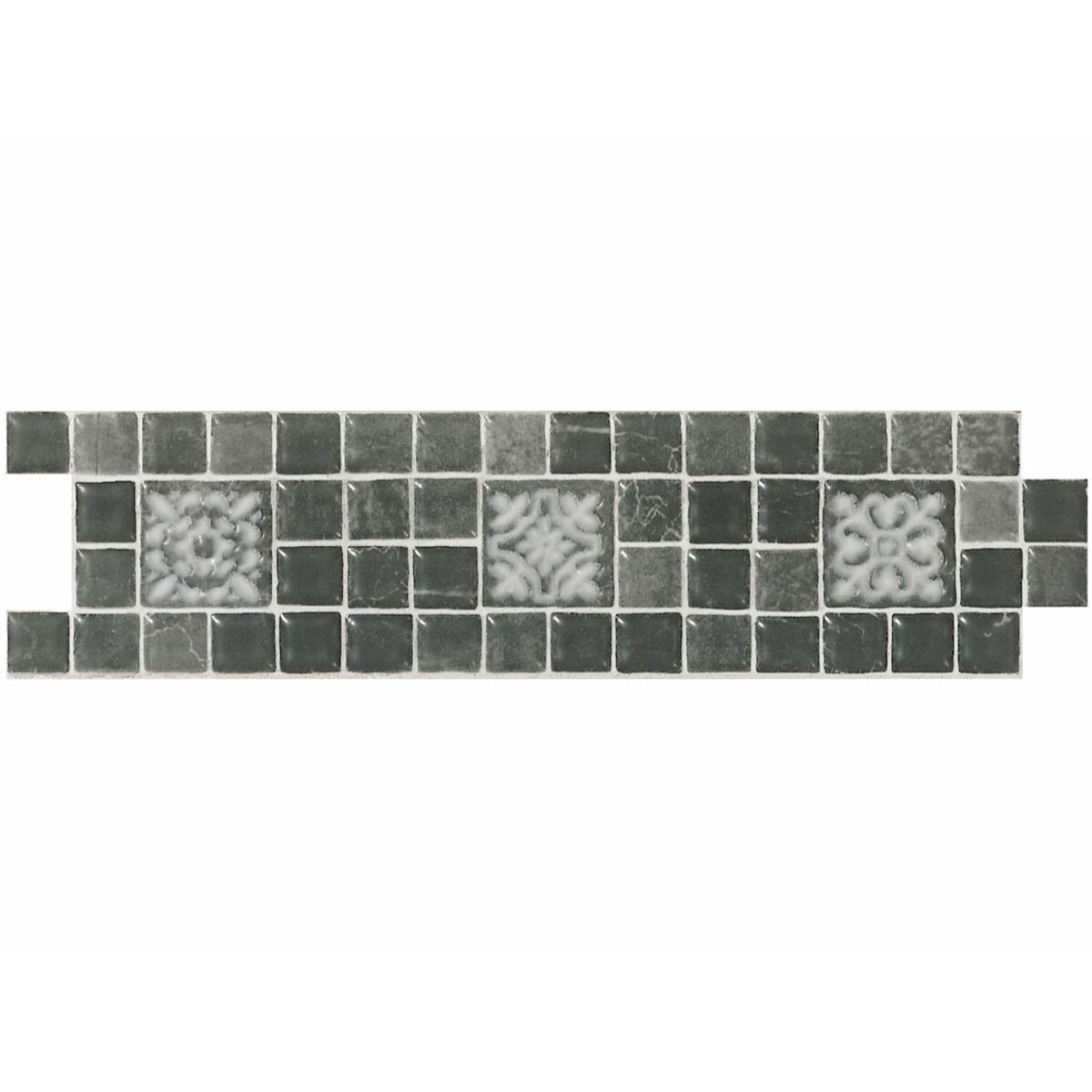 Guarda Decorada Tipo Sin Fin Medida 6.5X25 Color Gris 