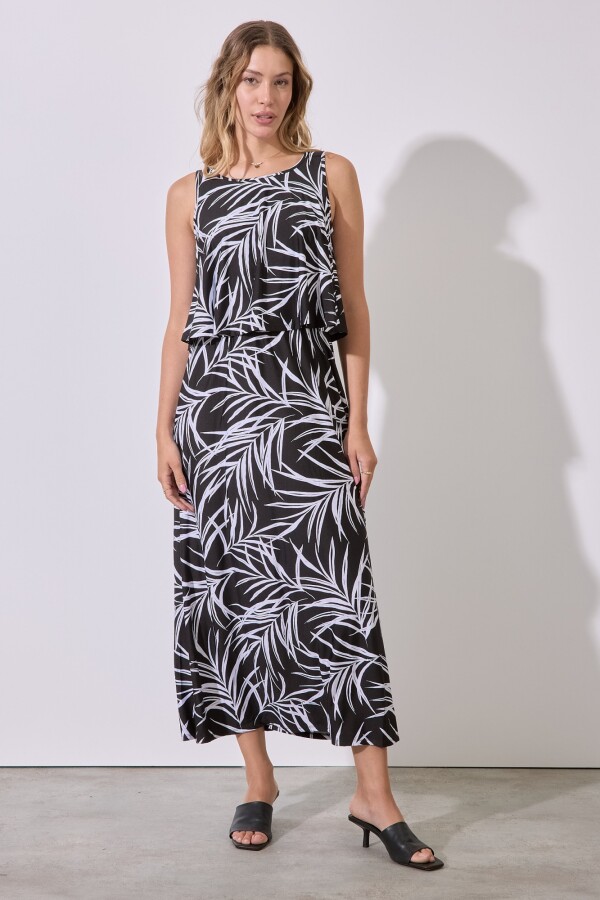 Vestido Maxi Print NEGRO/MULTI