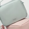 Mini Bag Rubber En Efecto Cuero Celeste