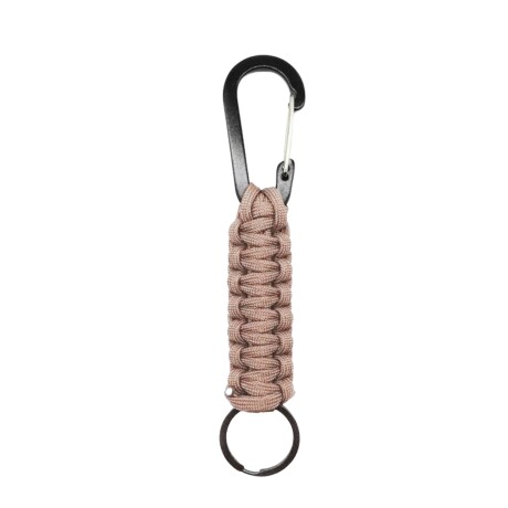 Llavero paracord con mosquetón Caqui