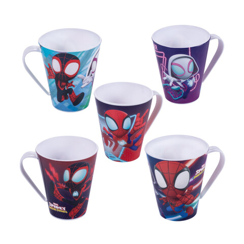 Taza de Plástico Cónica Spidey 360 ml Diseños Surtidos U