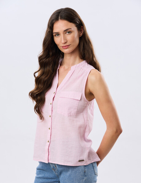 CAMISA DE LINO Rosa