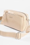 Bandolera basic con cierres beige