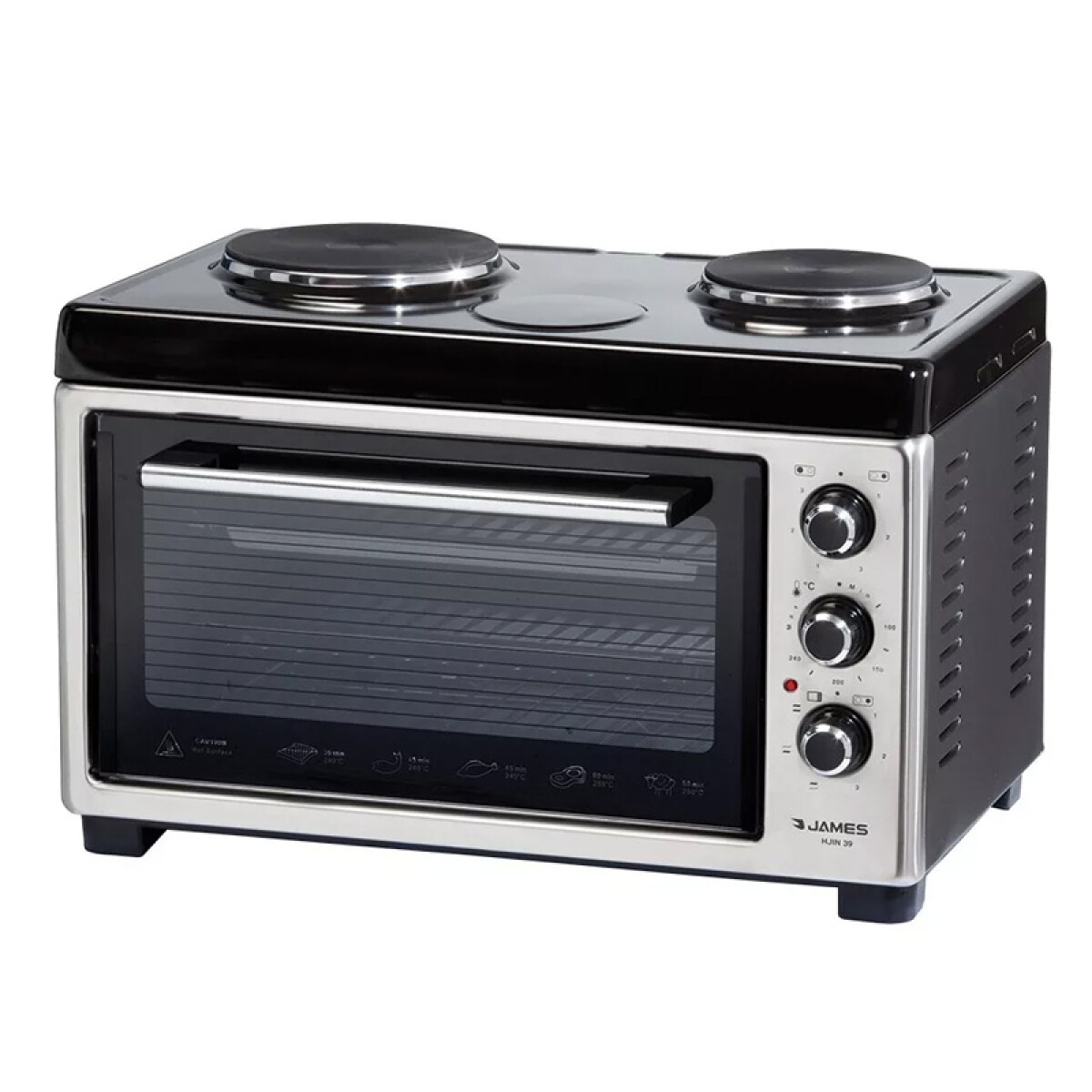 Horno Eléctrico James Hji-39 Con Anafe 7939 - HORNO ELECTRICO JAMES HJIN39 7939 DISCOS 