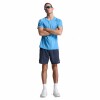 Polo Running Aero Tee Hombre Azure/black Reflective
