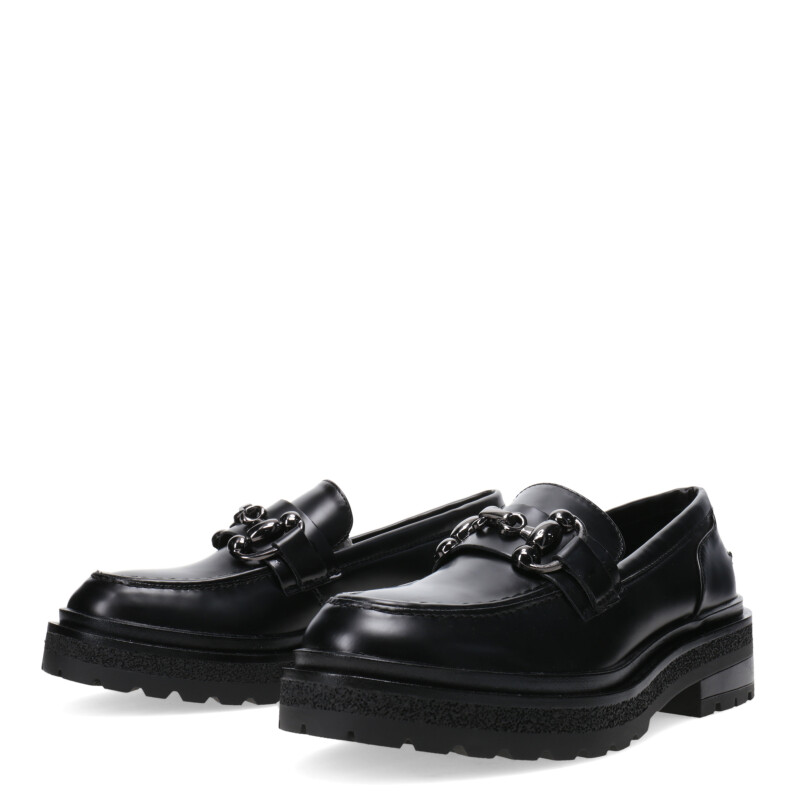 Zapato de Mujer Miss Carol DOULE Mocasin con hebilla Negro