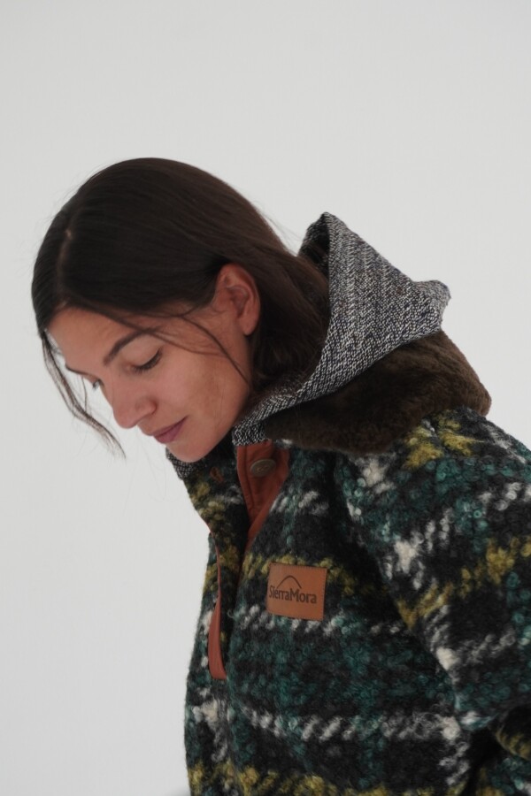 Buzo Crazy Bear Verde / Gris