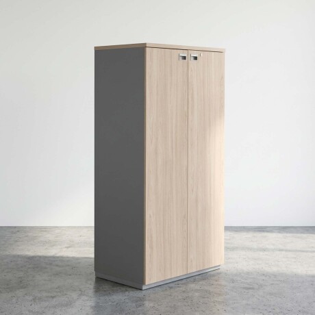 ARMARIO ALTO MADERA GRIS WORK 2 PUERTAS