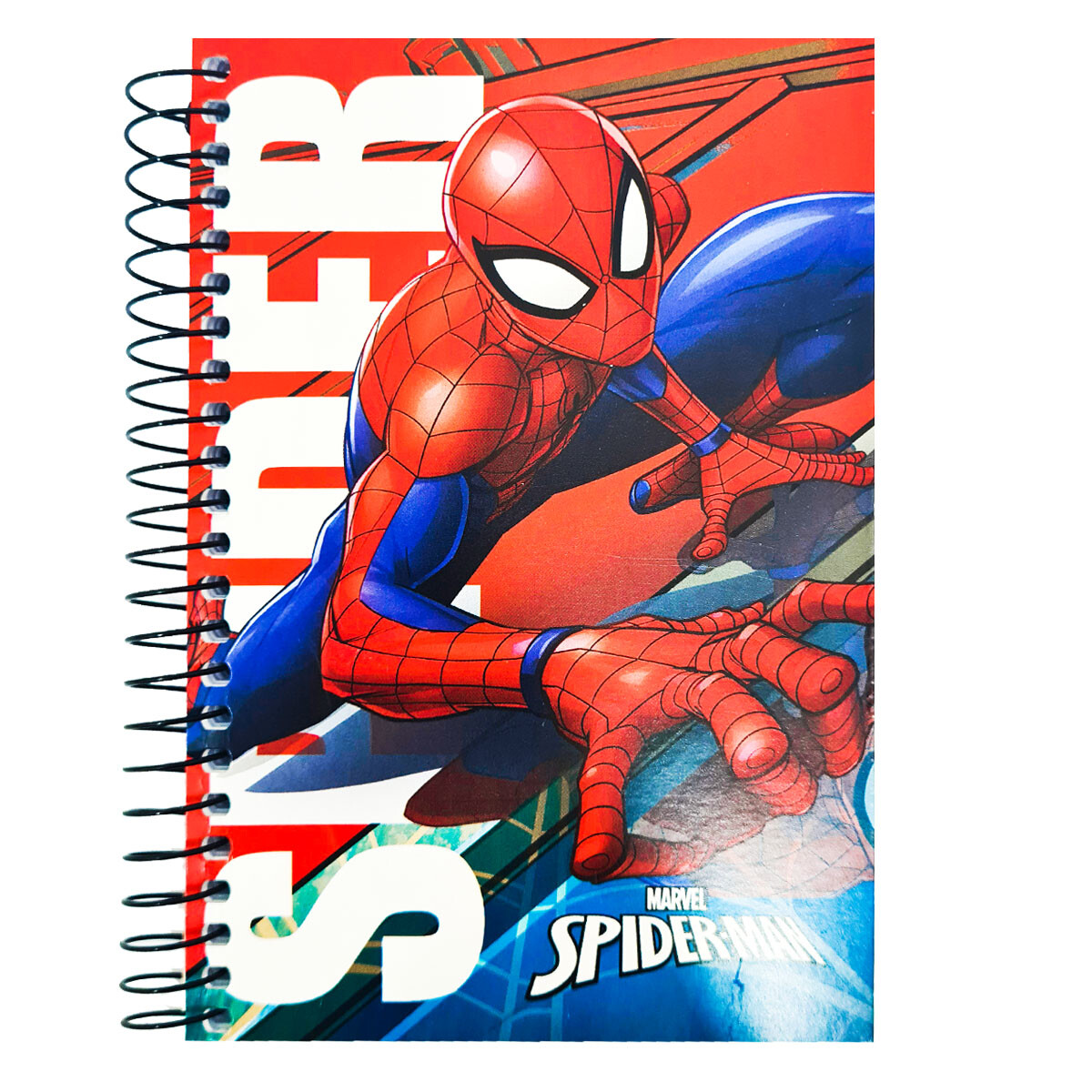 Libreta Escolar Espiral 96 Hojas Caballito 10x15cm - El Rey - Spiderman 