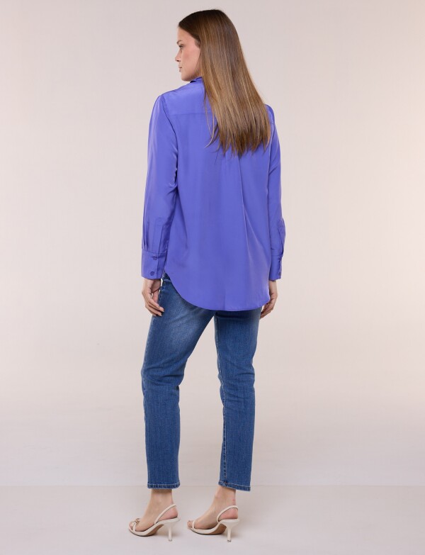 Camisa Saten LAVANDA OSCURO