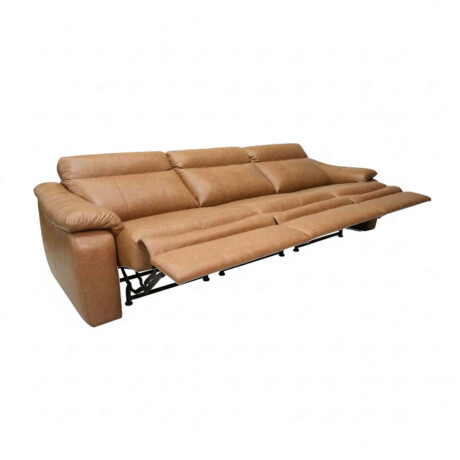 Sillon recliner 3 Cuerpos Rubi 100% Cuero | Elctrica Camel