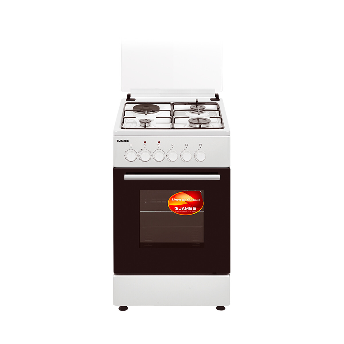 Cocina Blanca Combinada 3 Hornallas 1 Disco James C28 Tks 