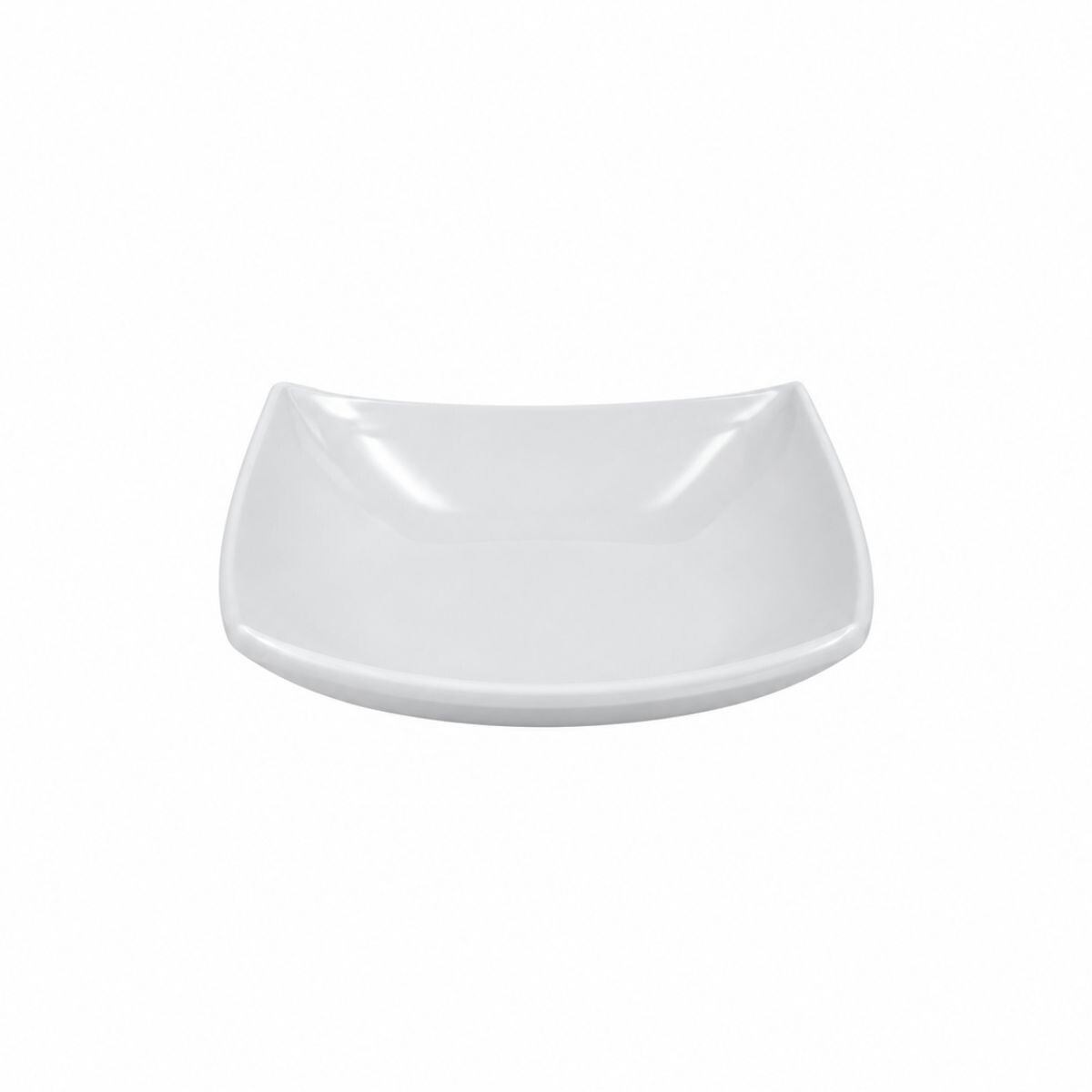 Plato cuadrado melamina blanca 10x3 cm 