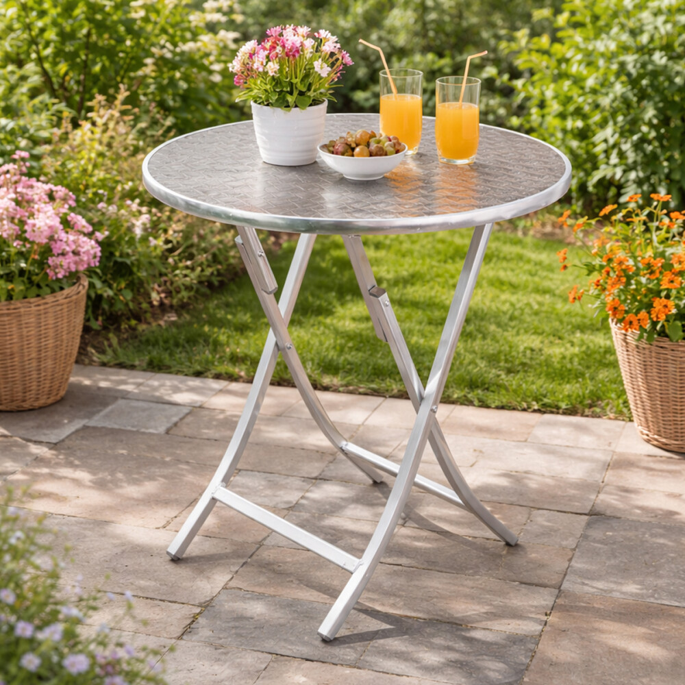 Mesa Plegable De Aluminio Para Exteriores redonda Mesa Plegable De Aluminio Para Exteriores redonda