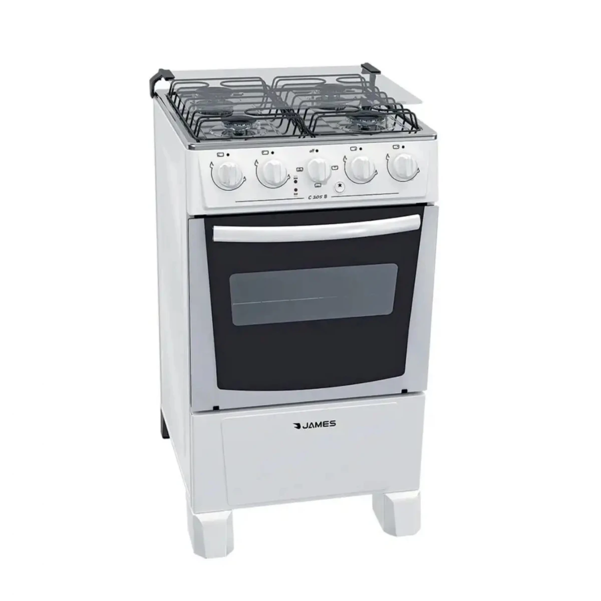 Cocina Combinada - James con 4 hornallas C 205 B - Blanca 