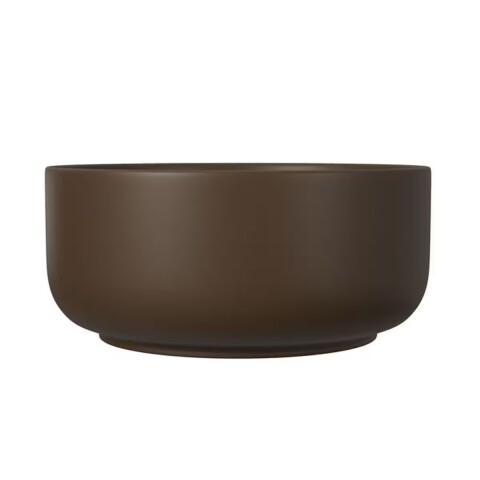 Bacha de apoyo redonda 30 cm marrón mate Deca Bacha De Apoyo Redonda 30 Cm Marrón Mate Deca