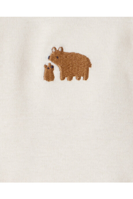 Set tres piezas de algodón, pantalón y dos bodies, diseño osos Sin color