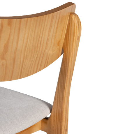 Silla Zoe - Cedro - Tela Rústica Rustico beige (4F)