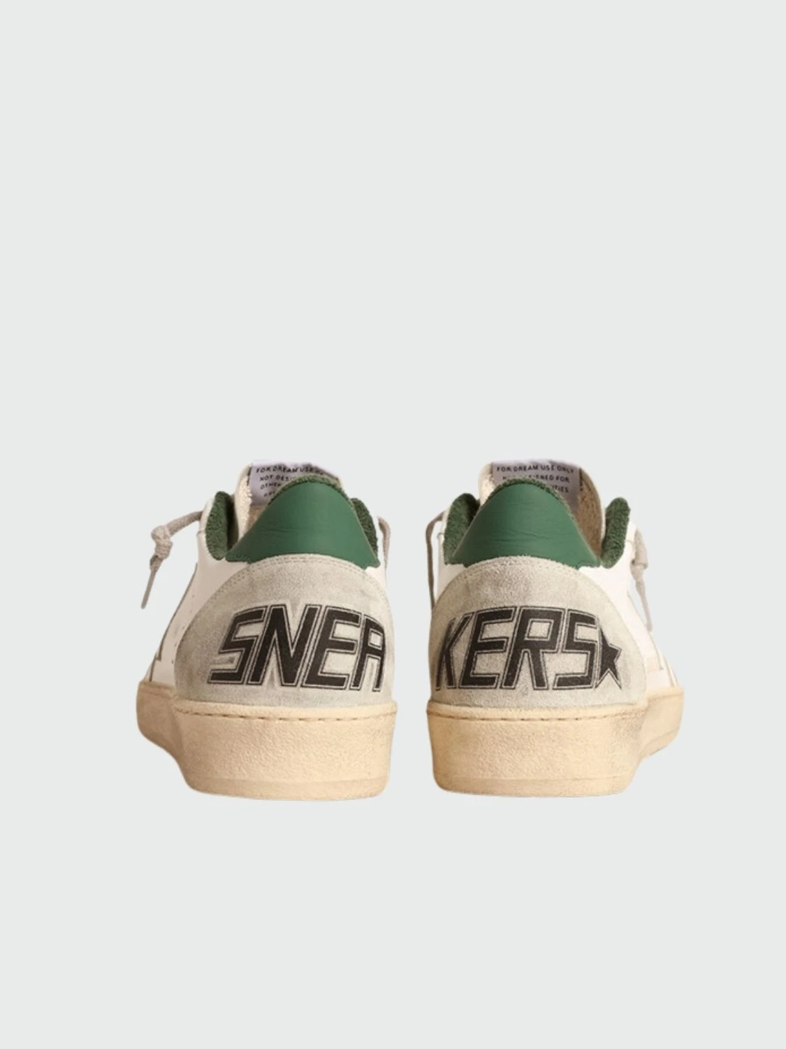 Golden Goose-Championes de cuero acordonados, Ball star Blanco