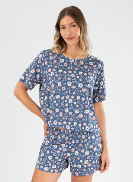 Snoopy peach pj Azul