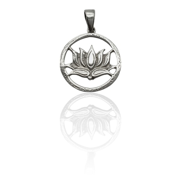 Dije Colgante Flor de Loto-Plata 925-Sin Piedra-CP3253 sinpiedra