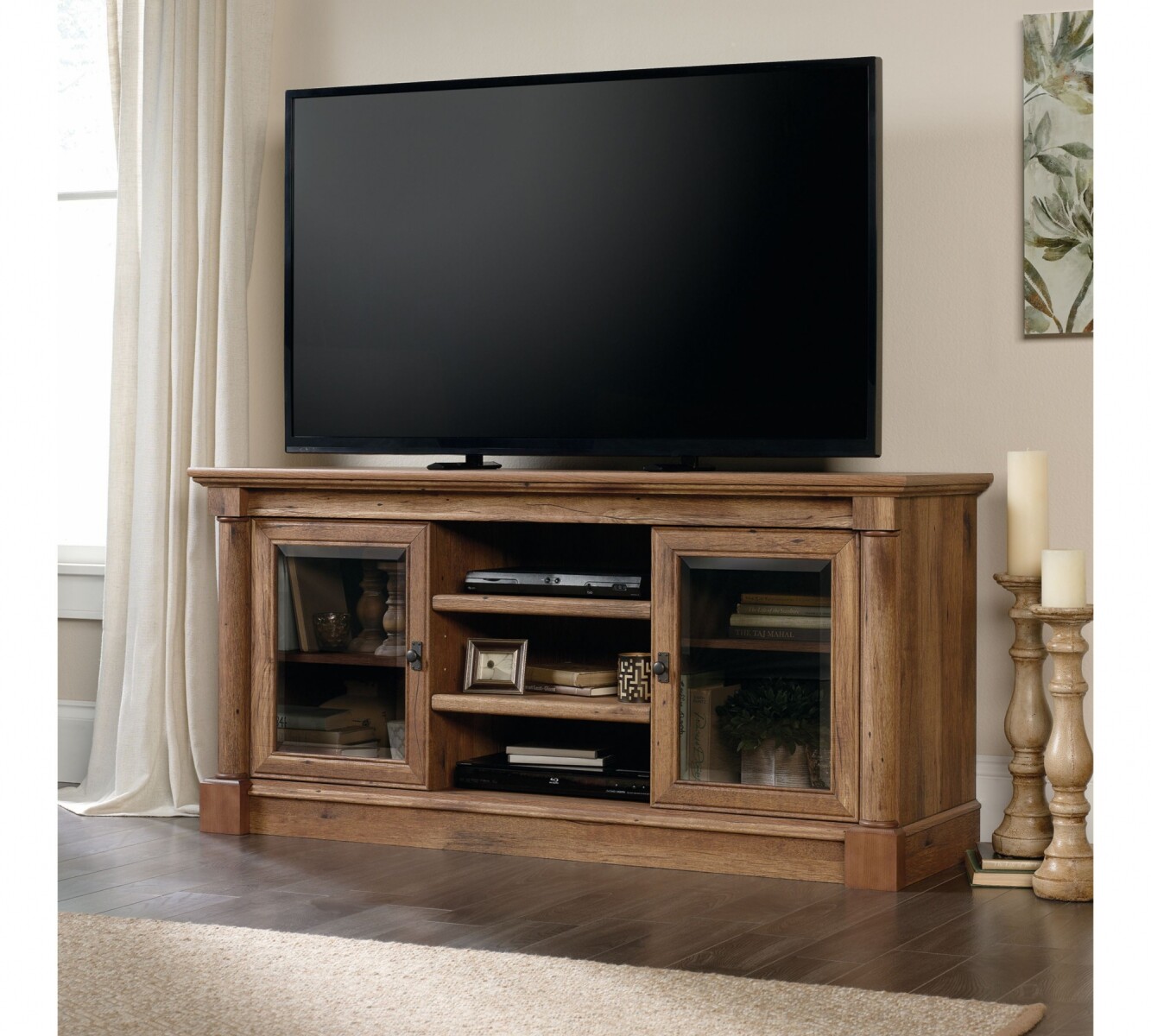 Rack Para TV Doble Puerta y Estantes Sauder Linea Palladia 