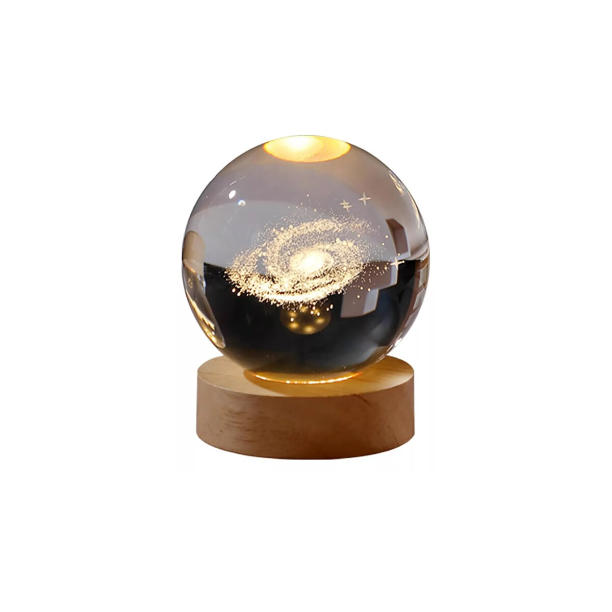 Lampara Veladora Con Esfera de 10 cm de diametro De Vidrio - Galaxia 