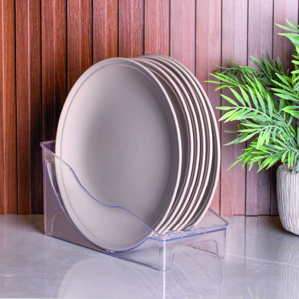 SOPORTE DE PLATOS DIAMOND TRANSPARENTE