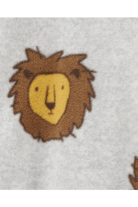 Pijama una pieza de micropolar, con pie, diseño leones Pijama una pieza de micropolar, con pie, diseño leones