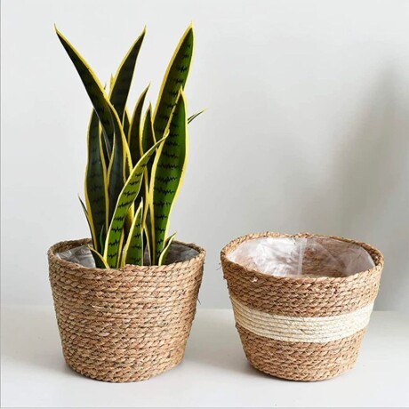 Set de 3 canastos Seagrass Marron