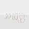 Aros Argollas Set De metal Set De Argollas De Metal - Dorado