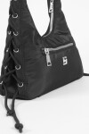 Cartera de hombro acordonada negro