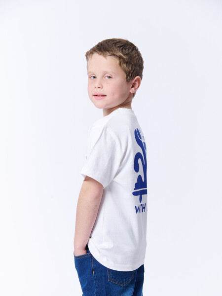 Remera Manga Corta Estampa Street Blanco
