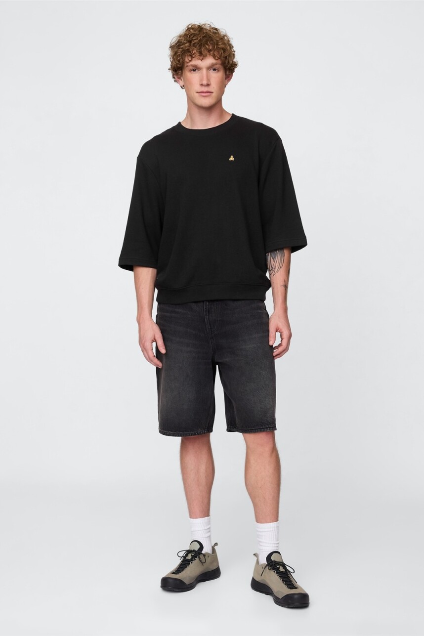 Remera Oversized Oso Brannan Hombre True Black
