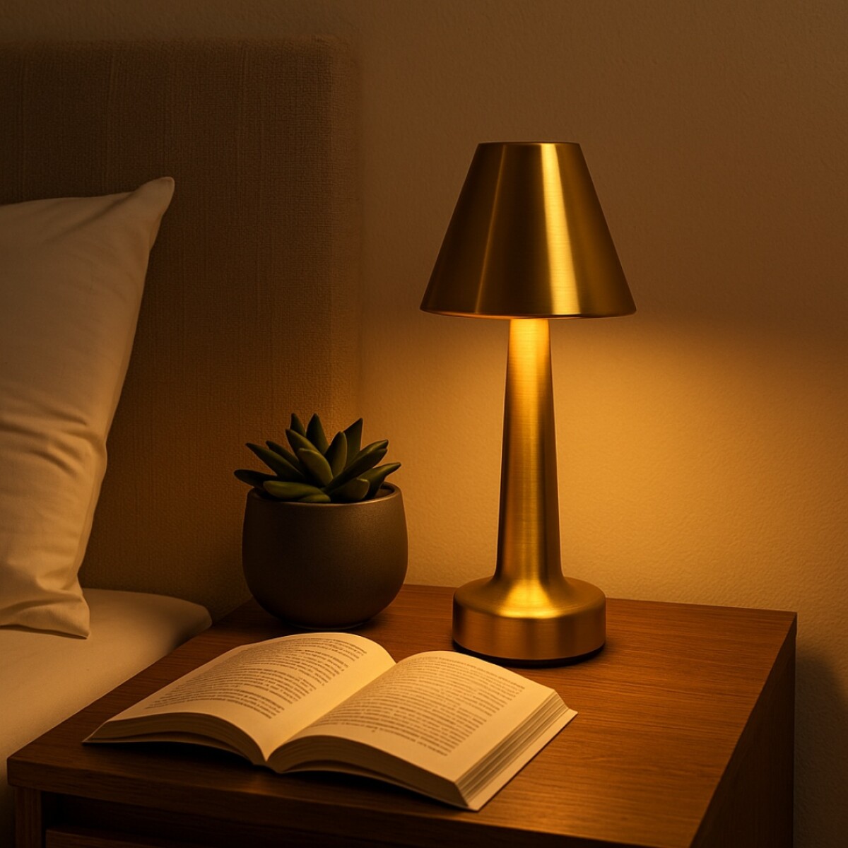 LAMPARA LED TACTIL METAL PYRAMID 