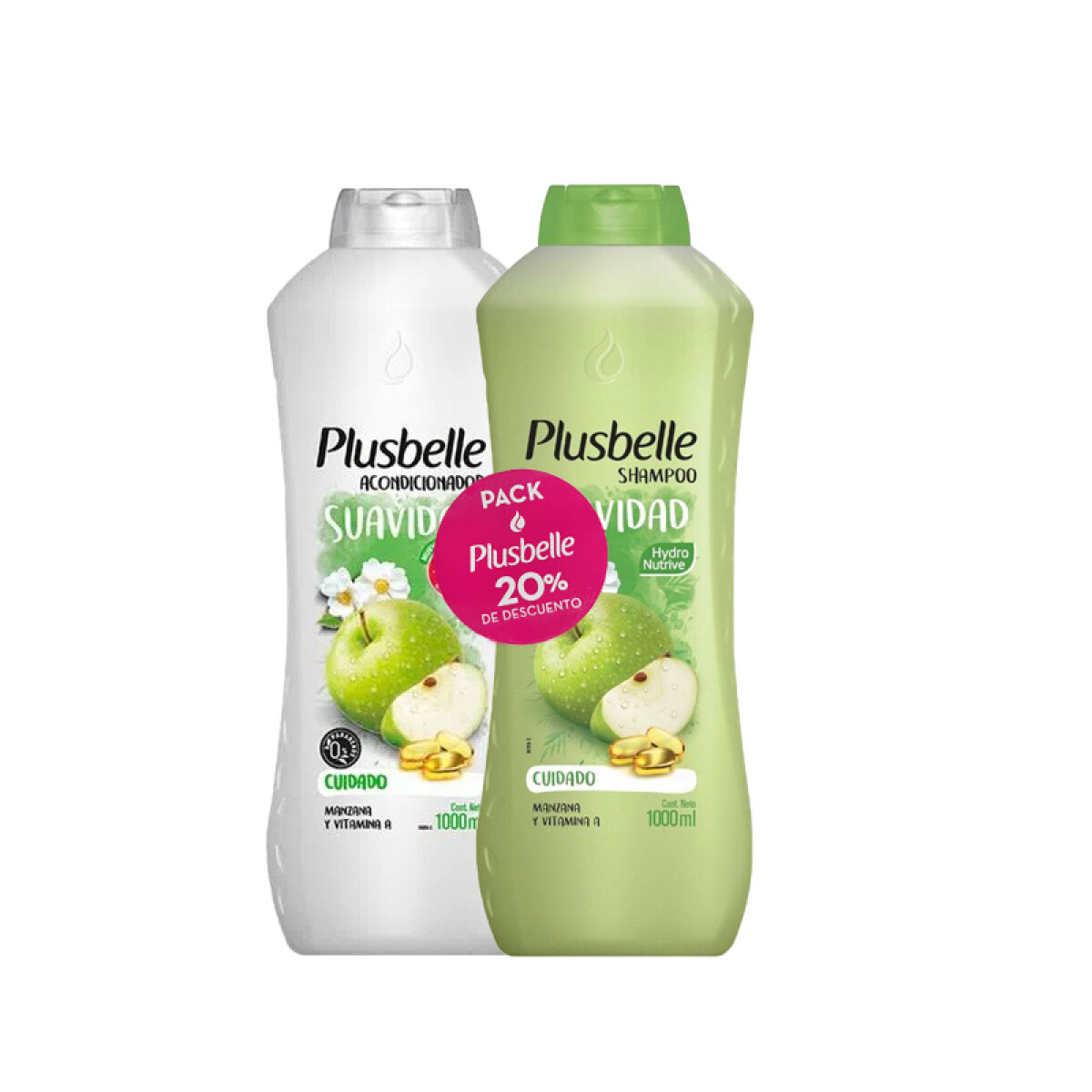PLUSBELLE PACK 20% Descuento Shampoo + Acondicionador - SUAVIDAD 