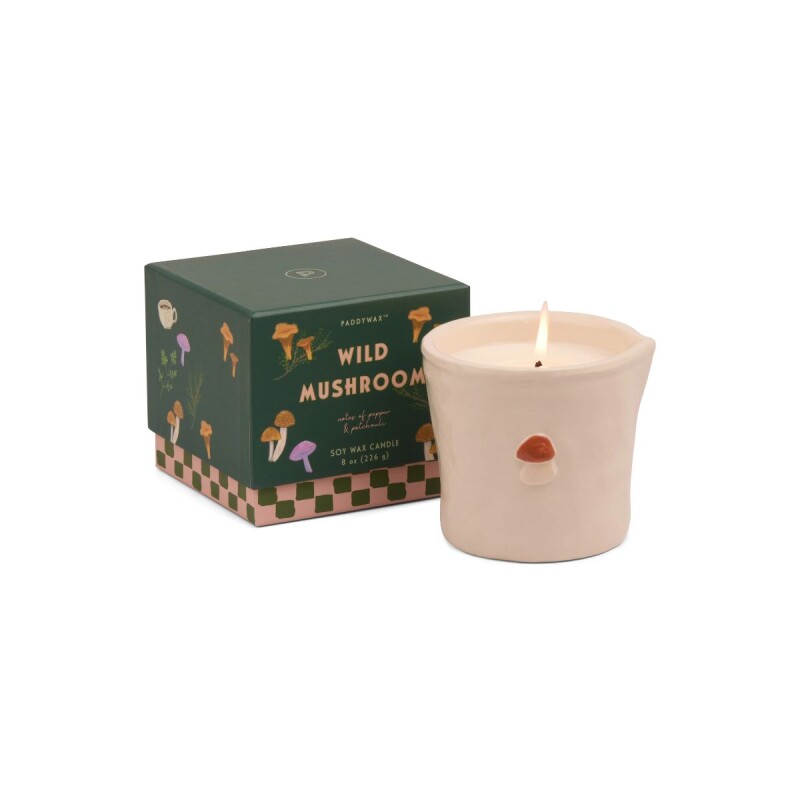 Vela aromática de cerámica 8oz Wild Mushroom