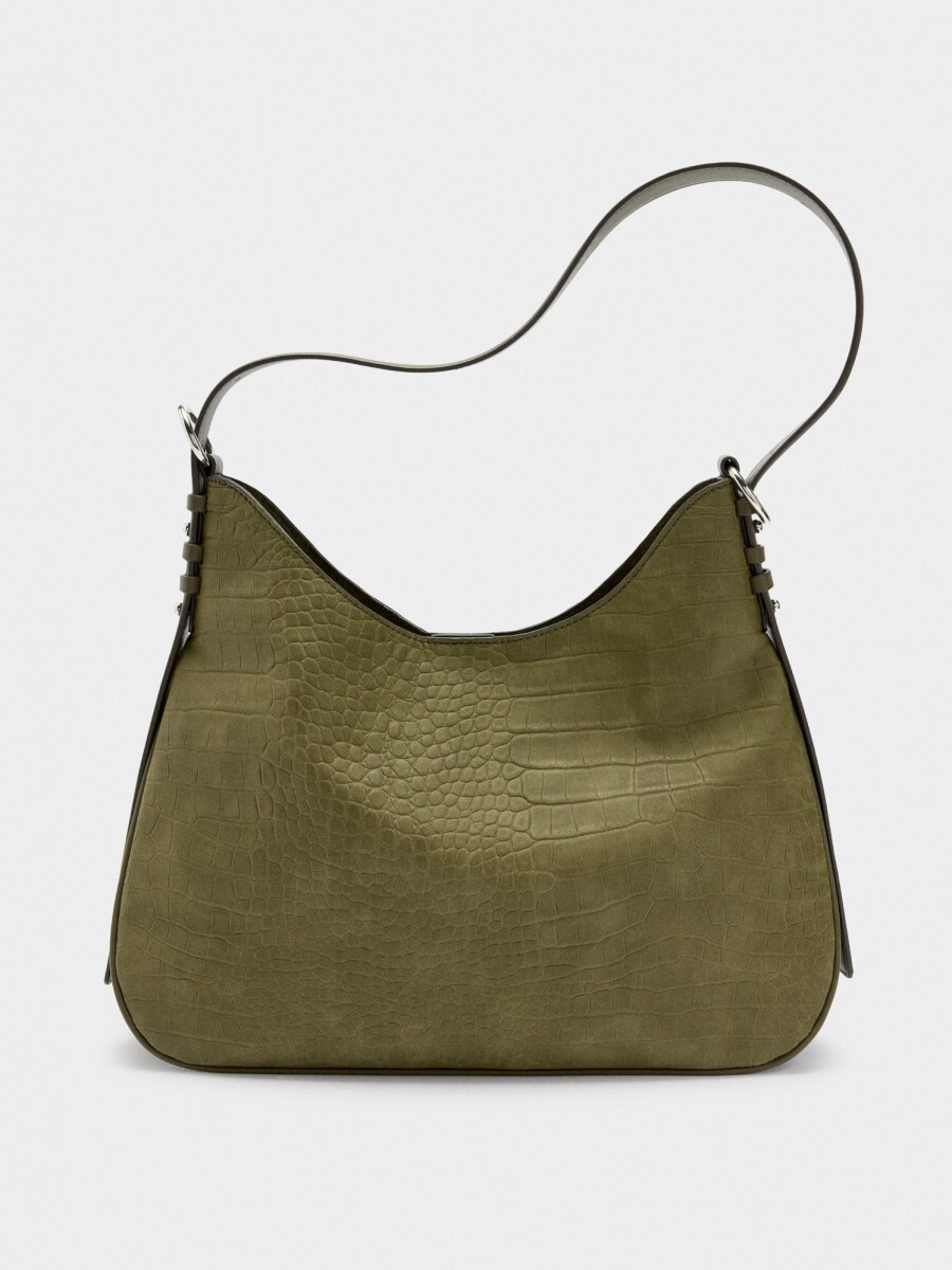 Bolso De Hombro Con Grabado Animal verde