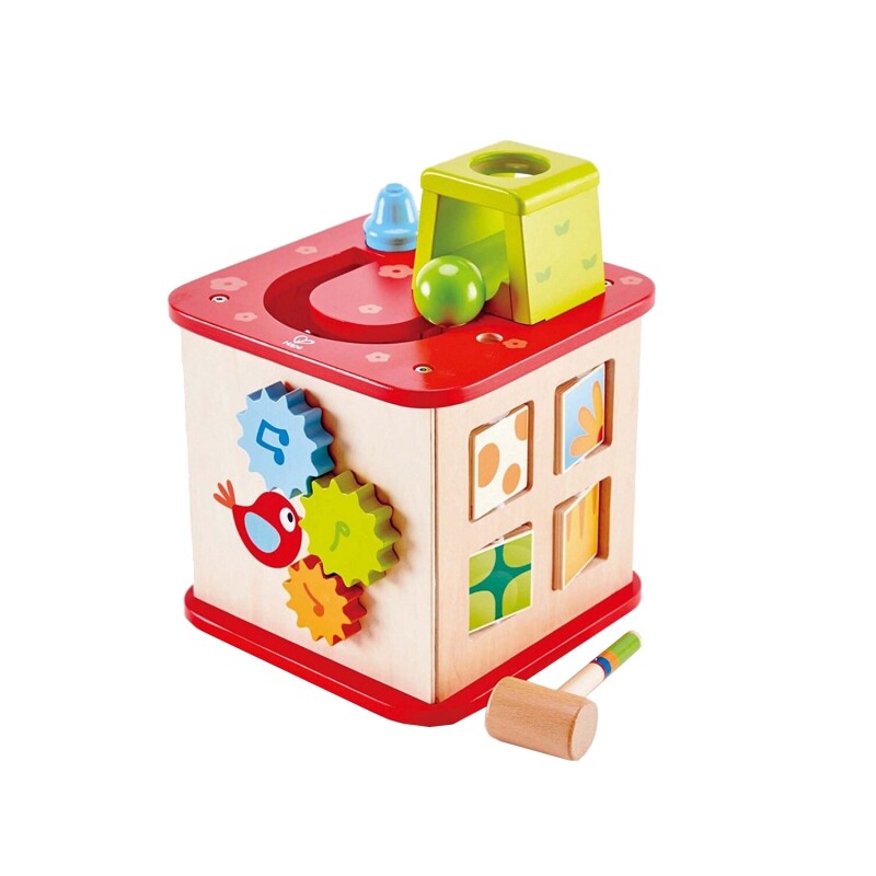 Cubo de actividades en madera Hape - Pepe & Friends Cubo de actividades en madera Hape - Pepe & Friends