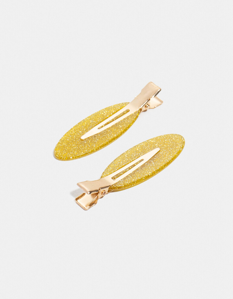 Horquillas Set Glitter Set De Hebillas Backstage - Dorado