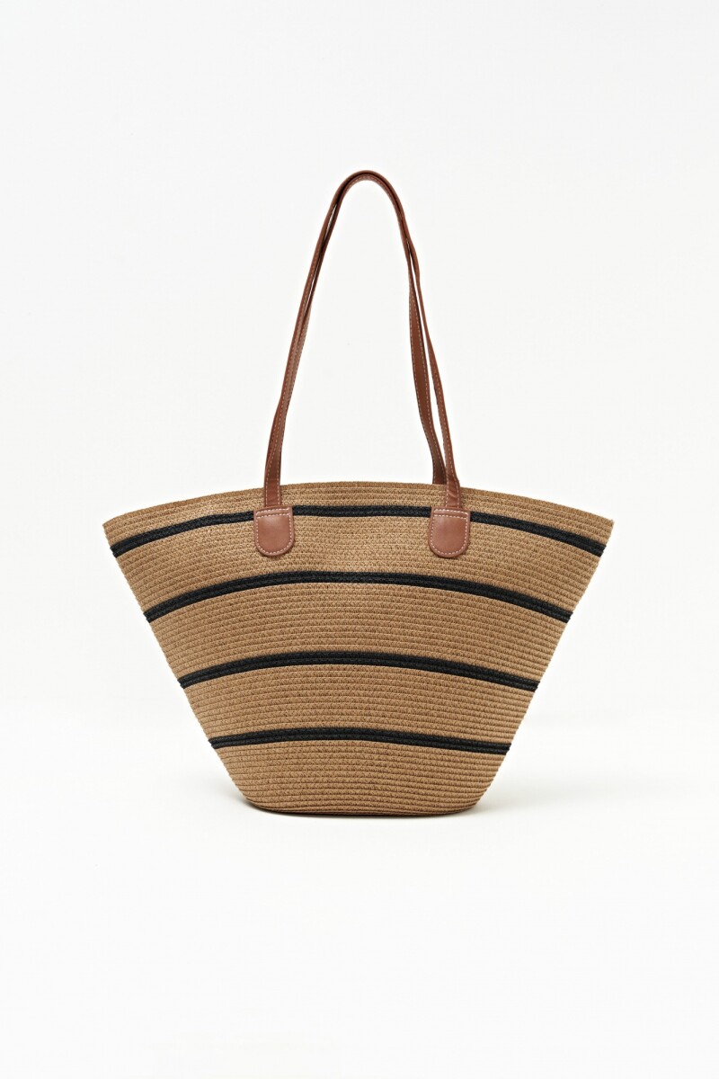 Bolso a rayas beige