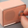 Parlante Con Bluetooth Estilo Radio Retro (rosa) Unica