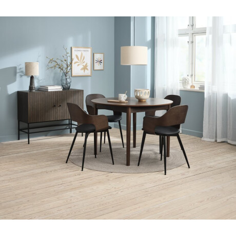 Mesa De Comedor Marstrand Exten Ø110/110X200 Roble Oscuro